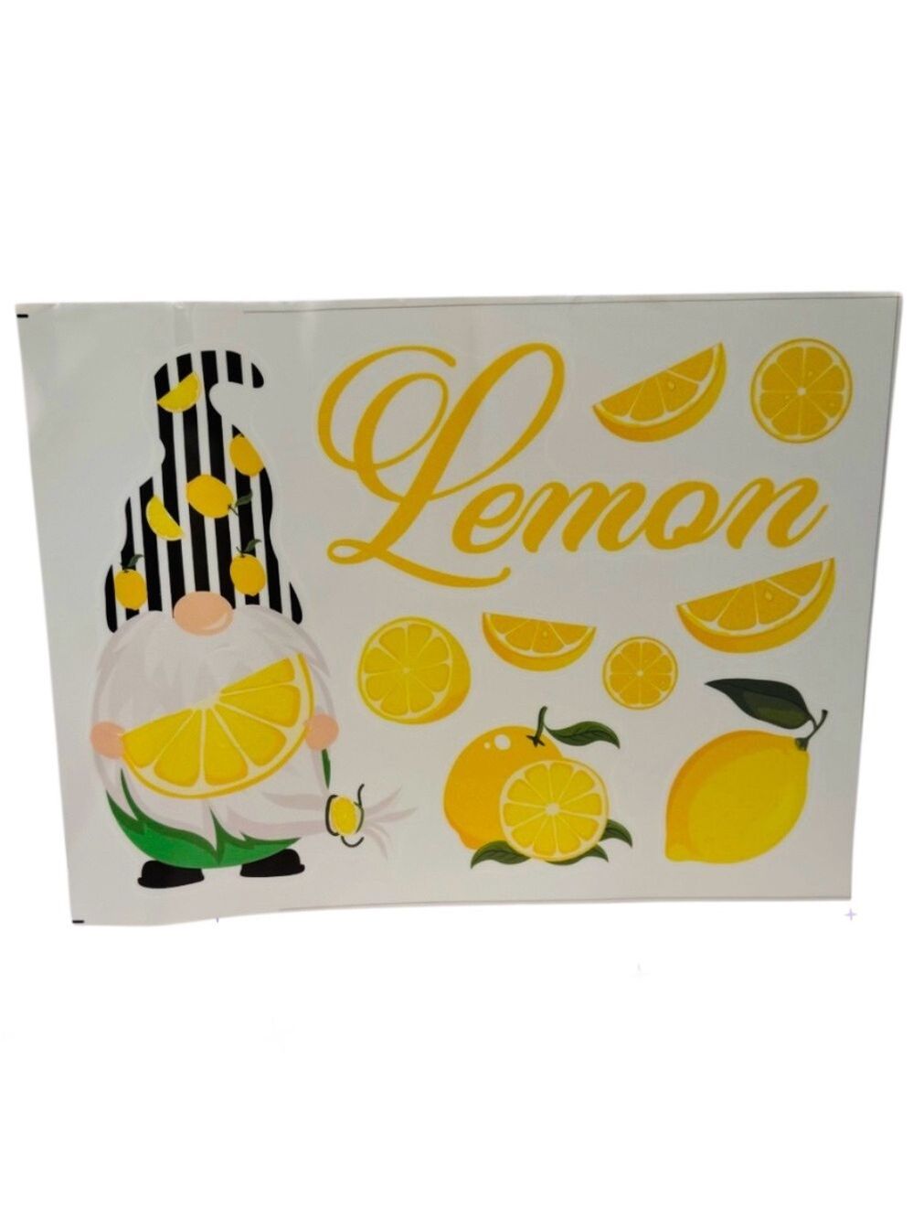 Gnome and Lemon Wall Decals Peel and Stick Stickers